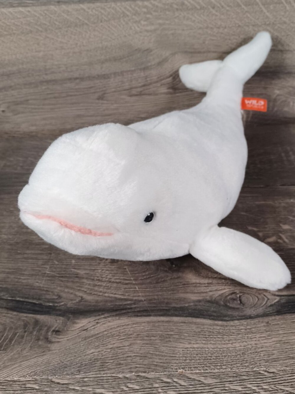 Wild Republic Beluga Whale Plush Stuffed Animal Toy White Large 14" Soft